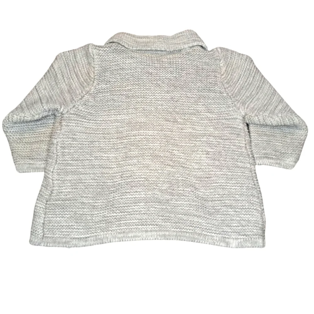 Old Navy Knit Sweater Jacket Gray with Buttons Size 3-6 Months